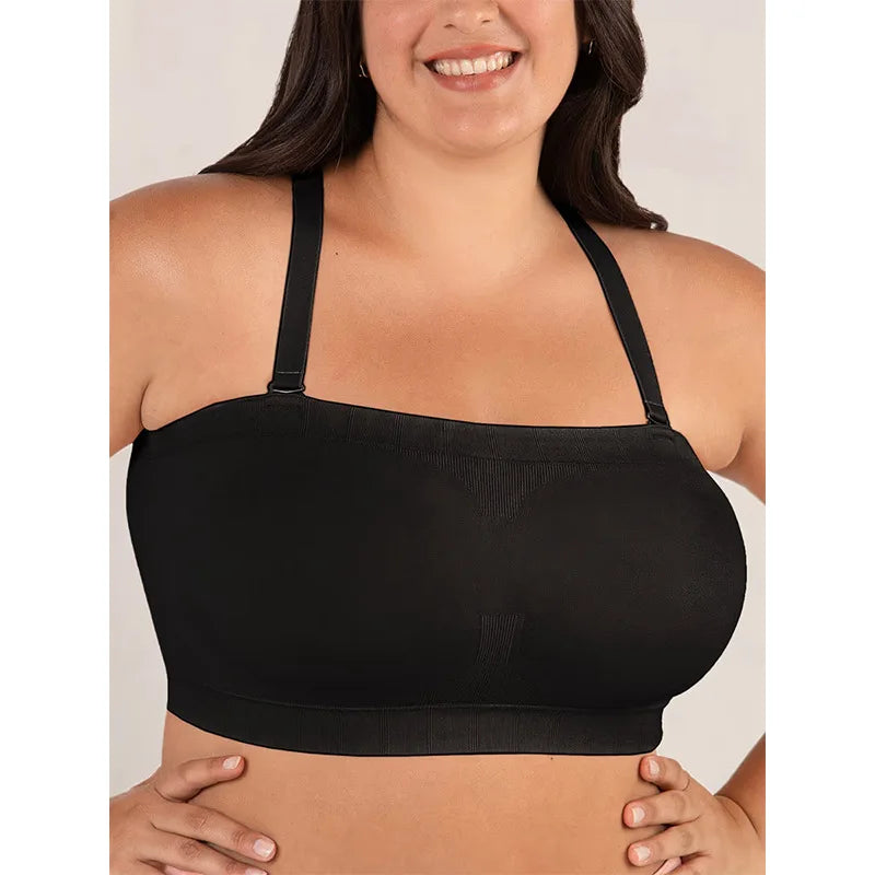 Fixed cup large size sports bra, comfortable without steel band, shaping silicone anti-slip strips, detachable shoulder straps,